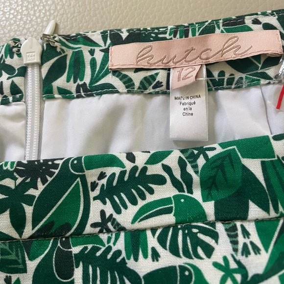 Anthropologie Hutch Green linen Skirt - Picture 3 of 5